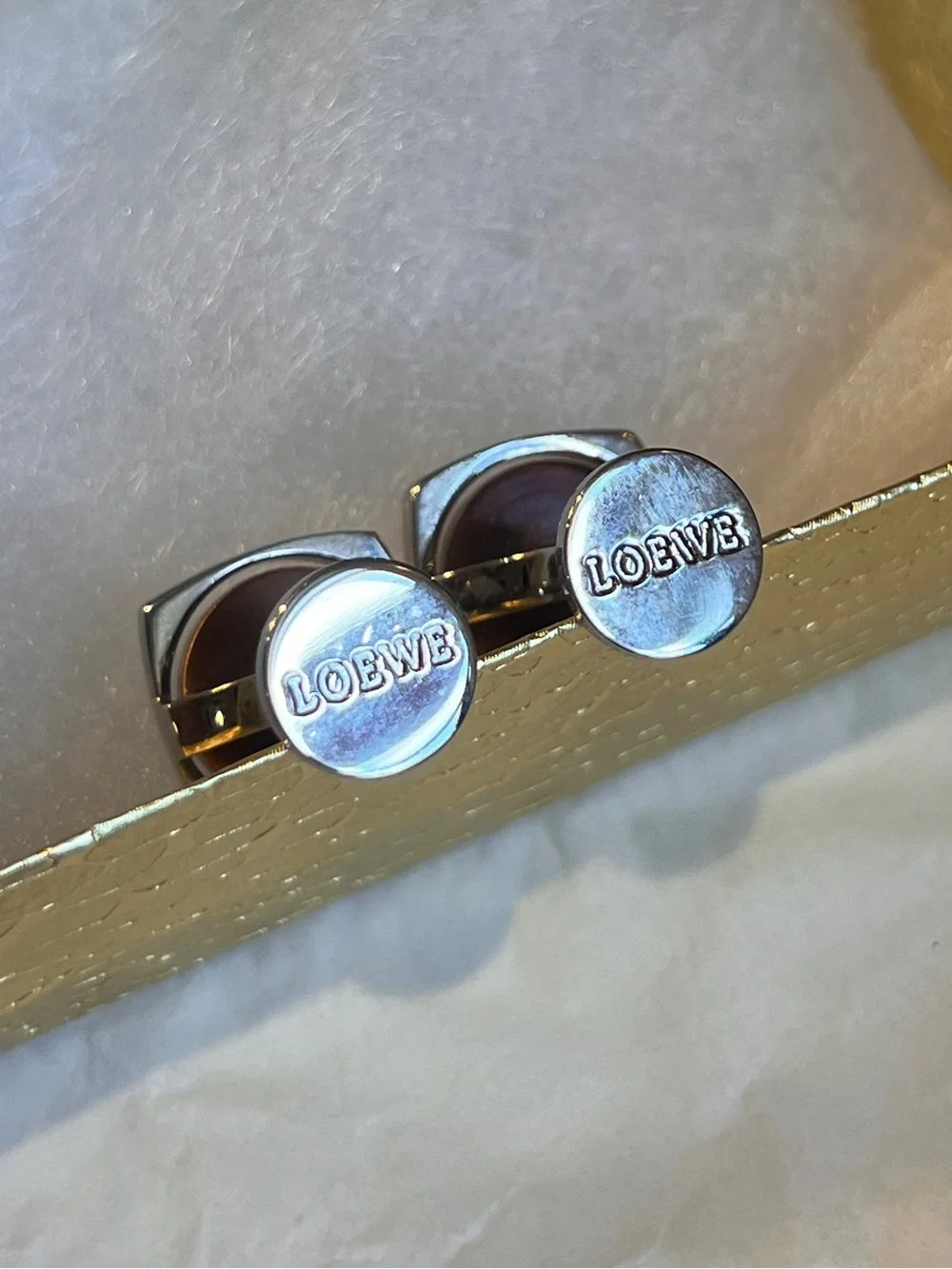 Loewe Silver and Copper Tone Cufflinks